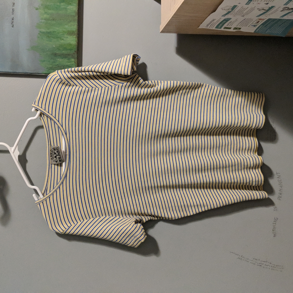 LAST CHANCE Vintage ribbed stripped short sleeve